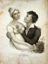 Scène de genre représentant un couple