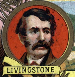 Portrait de David Livingstone (1813-1873) missionnaire et explorateur écossais. Chromolithographie de la fin du 19ème siècle