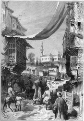 Le premier train ferroviaire arrivant à Constantinople en 1872
