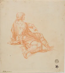 Jeunes assis de profil