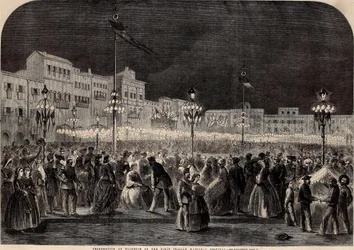Célébration à Florence de la première Fête nationale italienne