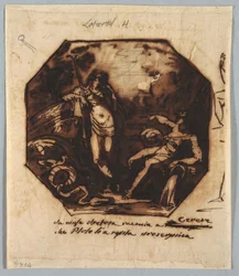 Dessin, Cérès est informée du viol de Proserpina, 1812