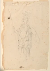 Dessin, création de costumes : Afrique pour un ballet, vers 1720