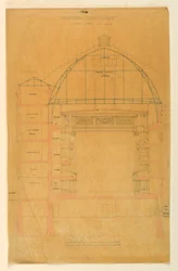 Dessin, coupe transversale du Théâtre de l