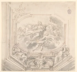 Dessin, projet de plafond, XVIIIe siècle