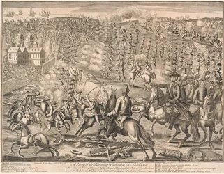 Vue de la bataille de Culloden en Écosse, 1746