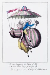 Un nouveau moyen de transport dans les régions de la folie, ou la robe-balloon des dames pour l