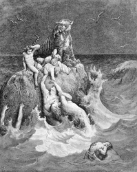 Une scène du déluge, Genèse