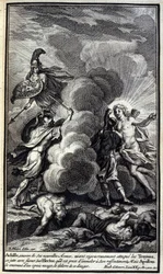 Achille attaque Hector avec fureur (Illustration de l