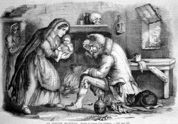 Un sorcier irlandais, dessin anonyme