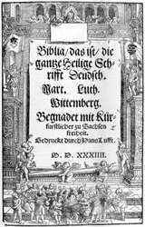Bible de Luther. 1534. Wittenberg