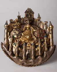 Bouton de manteau appelé (Quignon des demoiseaux), orfèvrerie