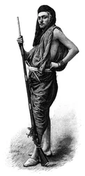 Camille Douls 1864-1889 explorateur anglais - gravure 1888