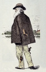Charles Darwin (1809 - 1882), naturaliste anglais avec des écureuils