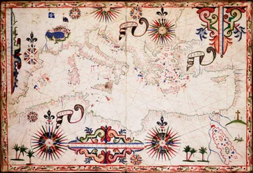 Carte de la Méditerranée, de la mer Noire et de la mer Caspienne, vers 1620