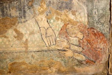 Le Christ bénissant avec Madeleine à ses pieds, détail