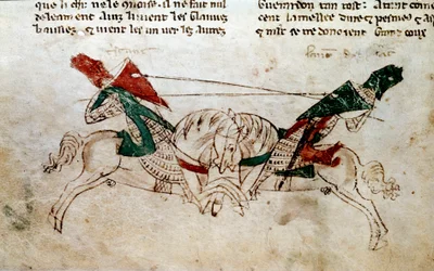 Cycle du roi Arthur : Bataille de Lancelot et Tristan