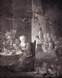 Départ des sorcières pour assister au sabbat