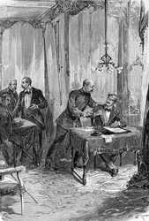 Affaire Dreyfus. Arrestation du capitaine Alfred Dreyfus le 15/10/1894 après une dictée