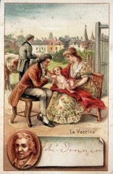Edward Jenner (1749-1823), médecin anglais, inocule un enfant avec le virus de la variole en 1796