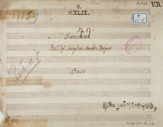 Première page de Mithridate, roi du Pont, opéra de Mozart (1770)