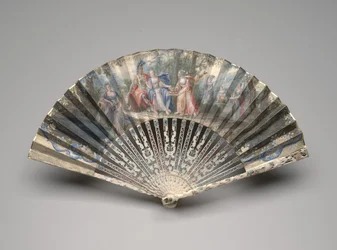 Éventail pliant avec sujet classique, vers 1750-60
