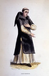 Ancien bénédictin. Gravure d