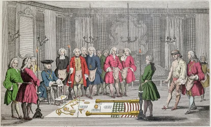 Franc-maçonnerie - Assemblée de maçons pour l