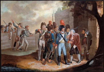 Révolution française : « Contribution de guerre levée par les Français en Suisse » Peinture anonyme. 1798. Paris, Musée de l