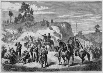 Intervention militaire française au Mexique contre les troupes du président mexicain Juarez dans la province de Cinaloa (Sinaloa) de 1862 à 1867. Dans L