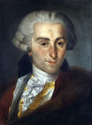 Giovanni Battista Sammartini 1700-1775. Compositeur italien. Peinture anonyme. Bologna civico museo Bibliografico Musicale.