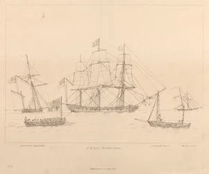 Yacht de Sa Majesté Le Prince Régent et son canot