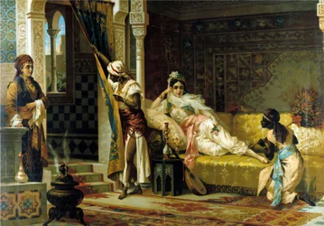 Harem. Chromolithographie du XIXe siècle