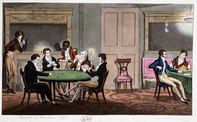 Dans un club anglais : "Cheating Tripot", Angleterre
