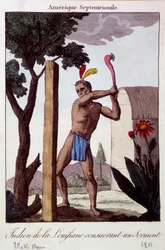 Indien de Louisiane prêtant serment - gravure