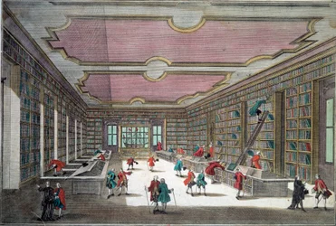 Vue intérieure de la bibliothèque de Göttingen