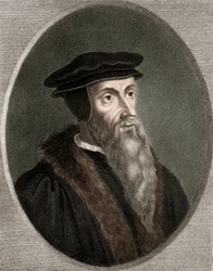 Jean Calvin 1509-1564 - gravure - 19ème siècle