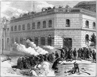 La Commune de Paris en 1871. Défense du Palais de l