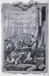 Le commerce avec les colonies (dont le café) - dans « Histoire philosophique et politique des établissements et du commerce des Européens avec les deux Indes » par G.T. Raynal, éd. Pellet, Genève