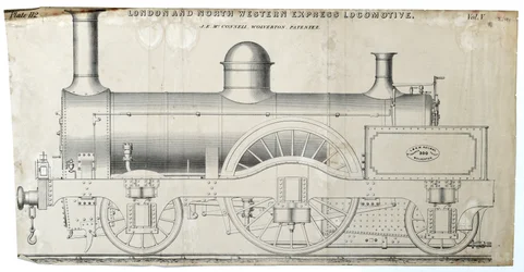 Locomotive Express de Londres et du Nord-Ouest plaque 112