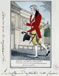 Louvre : critique esthétique du Louvre. Gravure du 18e siècle.