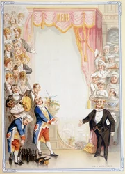 Menu vierge - chromolithographie, fin 19e siècle
