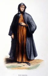 Moine maronite. Gravure d
