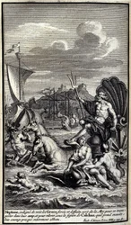 Neptune se rend au camp des Grecs pour les encourager (Illustration de l