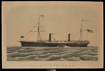 Steamer John L Stephens de la Pacific Mail Steam Ship Company