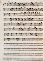 Page de la partition musicale de "Concerti a cinque, Op. 5" de Tomaso Albinoni