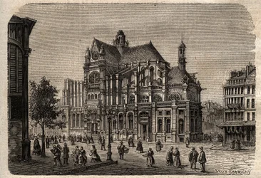 Paris, Île-de-France, France - Église Saint-Eustache (19ème siècle)