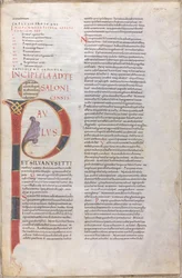 Paulus : initiale de la première lettre de Paul aux Thessaloniciens