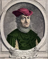 Portrait de Baruch Spinoza (1632-1677), philosophe néerlandais. Aussi connu sous le nom de Bento de Espinosa ou Benedictus de Spinoza ou Benoît de Spinoza. Gravure du 18ème siècle