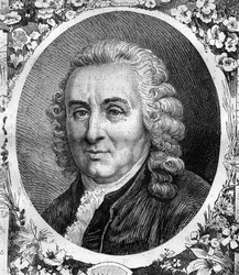 Portrait de Charles Linné (Carl von Linné, Carl Linnaeus) (1707-1778), naturaliste suédois. Gravure de 1878